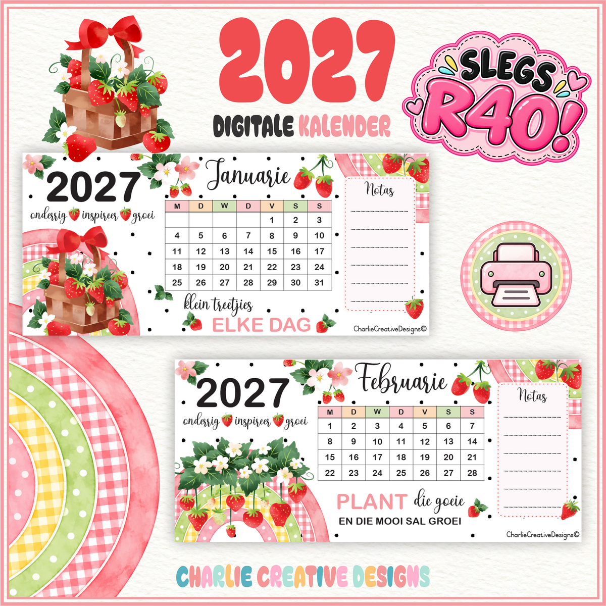 Aarbei kalender 2027
