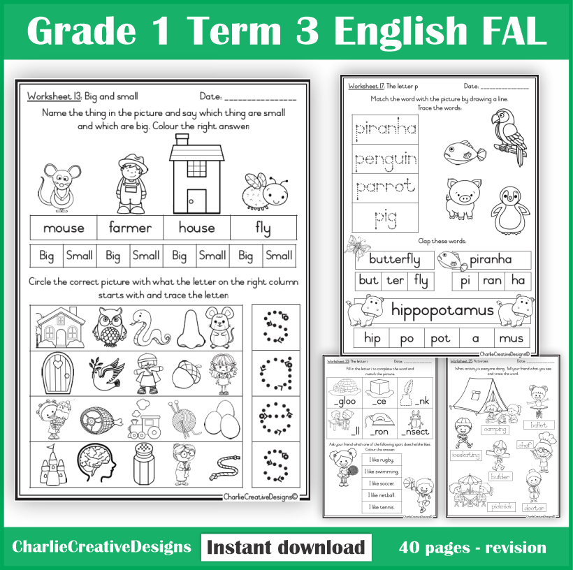 Grade 1 English FAL Term 3