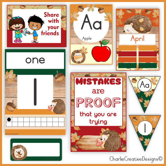 Hedgehog classroom theme