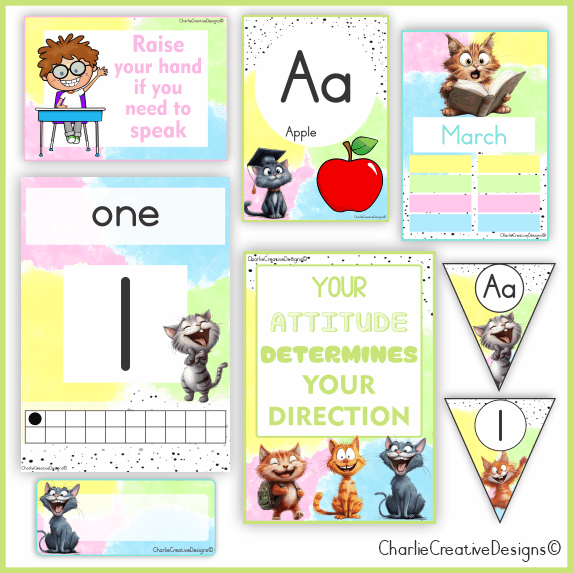 Funny cats classroom theme