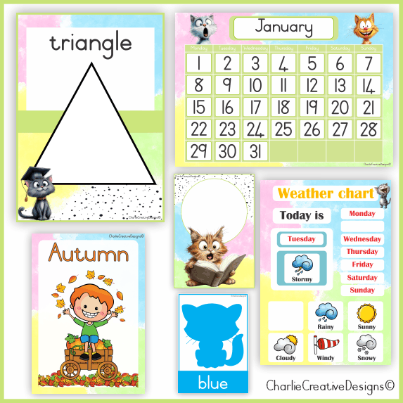 Funny cats classroom theme