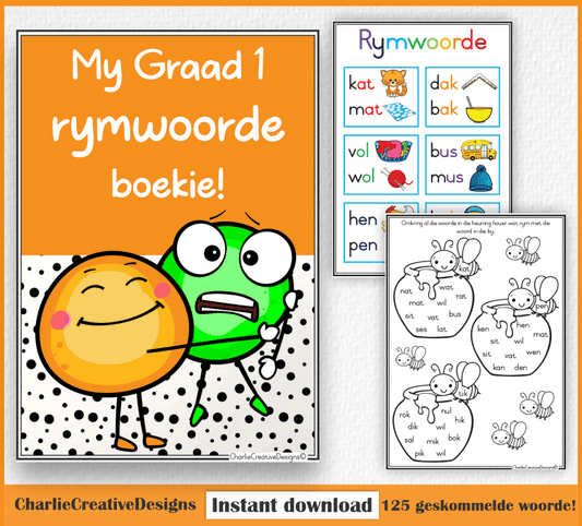 My Graad 1 rymwoorde boekie!