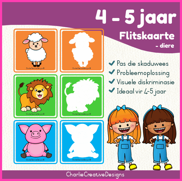 Skaduwee flitskaarte - diere