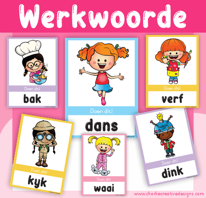 Werkwoorde kaartjies