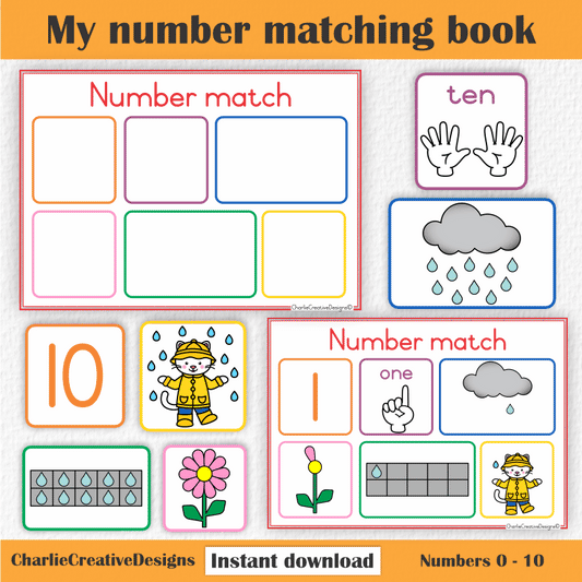 My number matching book