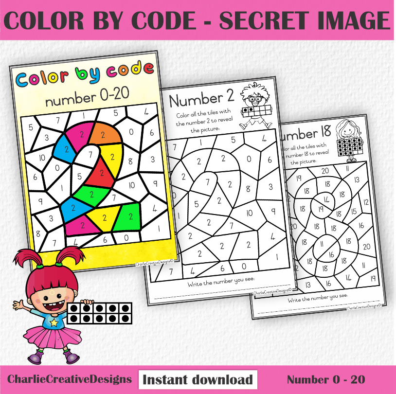 Color by code - secret numbers