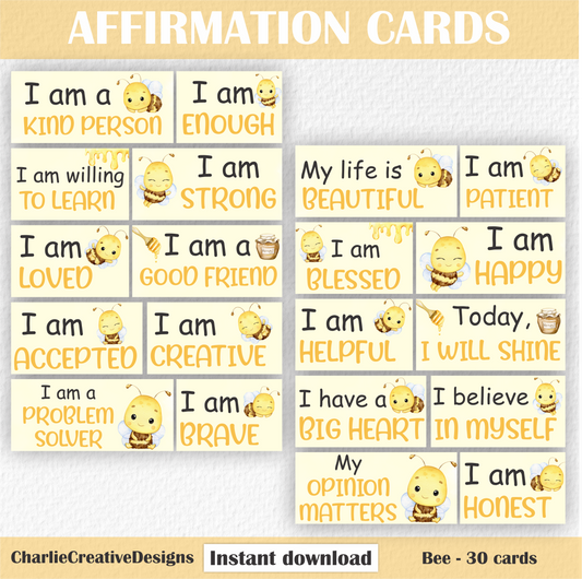 Affirmation cards - Bee