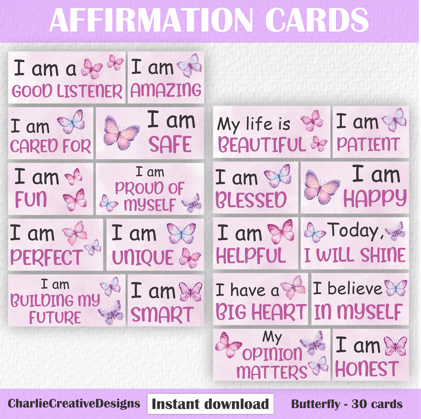 Affirmation cards - Butterfly