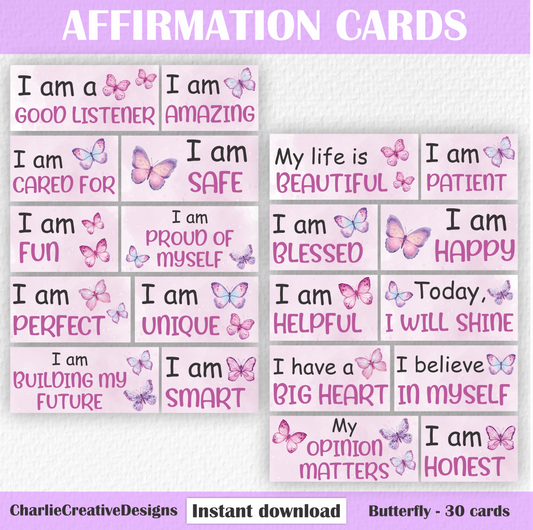 Affirmation cards - Butterfly