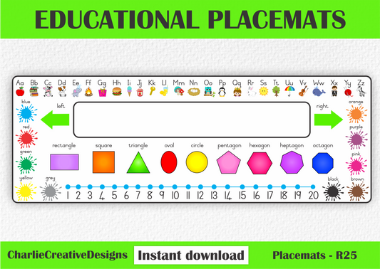 Educational placemat 2