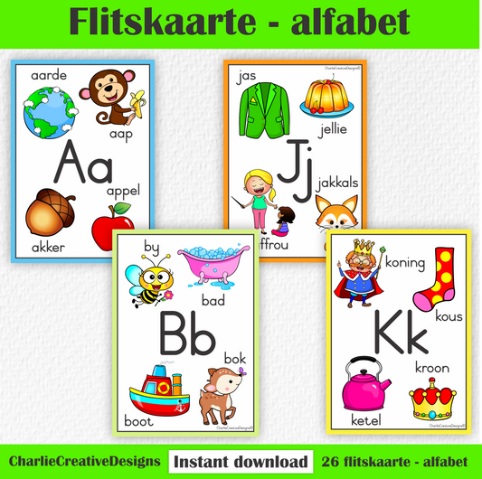 Flitskaarte - Alfabet