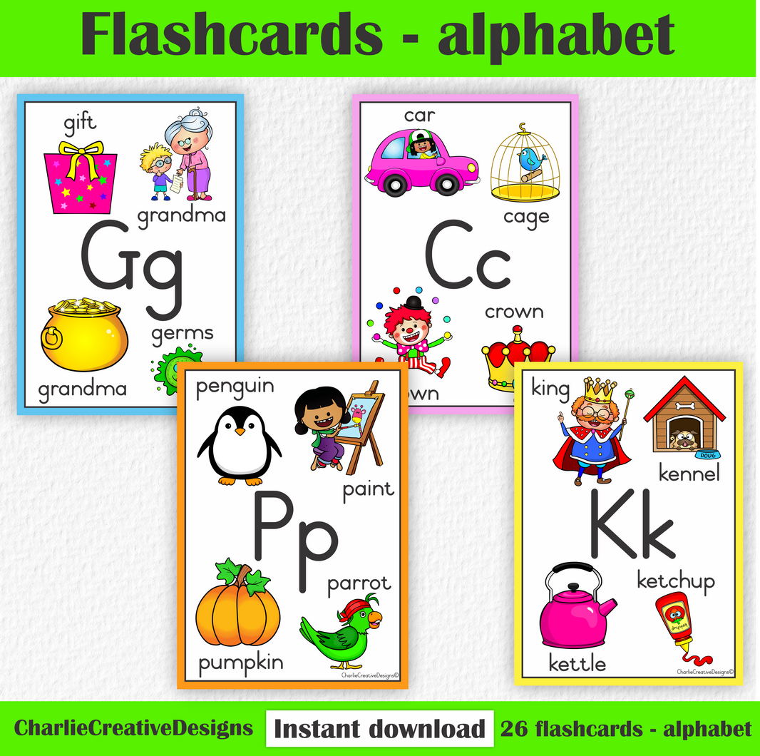 In Example Flash Cards Flashcards – Charlie Creative Designs