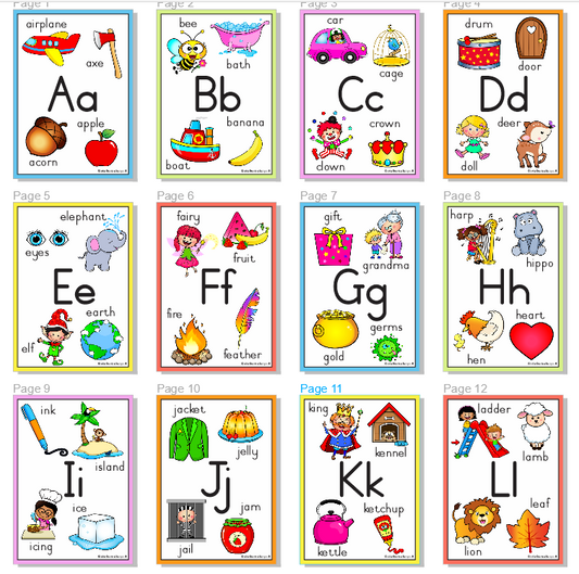 Flashcards - Alphabet EXAMPLE