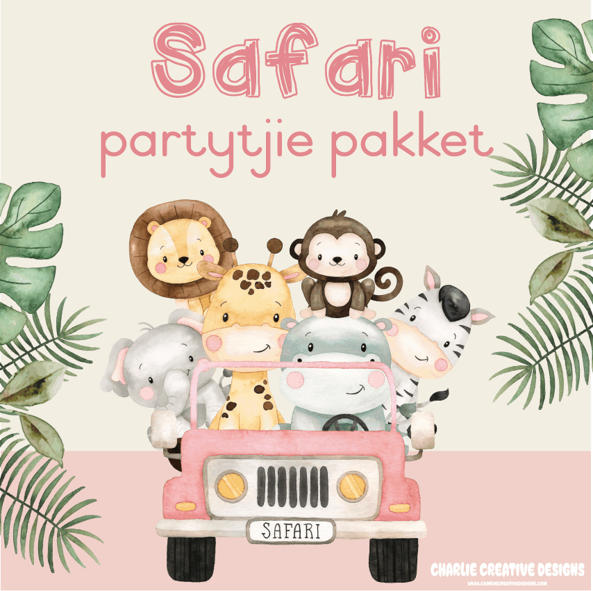 Safari meisie partytjie pakket