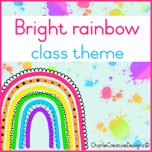 Bright rainbow classroom theme