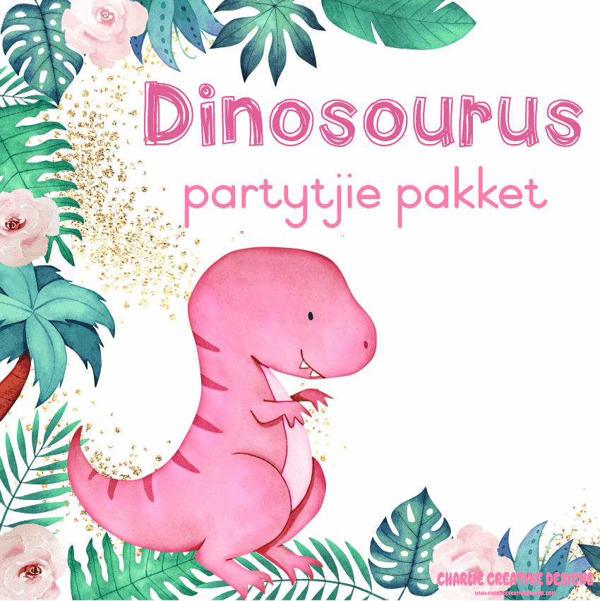 Dinosourus meisie partytjie pakket