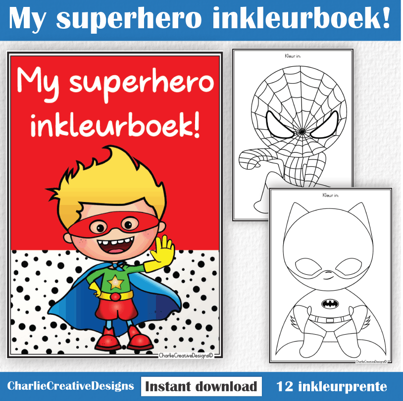 My superhero inkleurboek