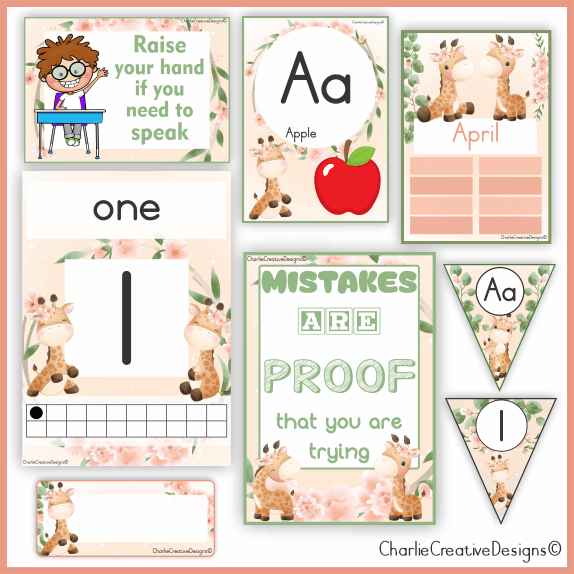 Giraffe classroom theme