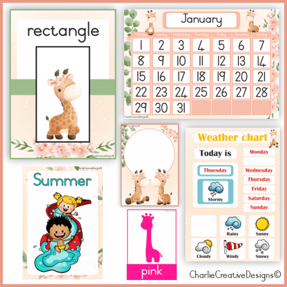 Giraffe classroom theme