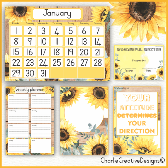 Sunflower classroom theme