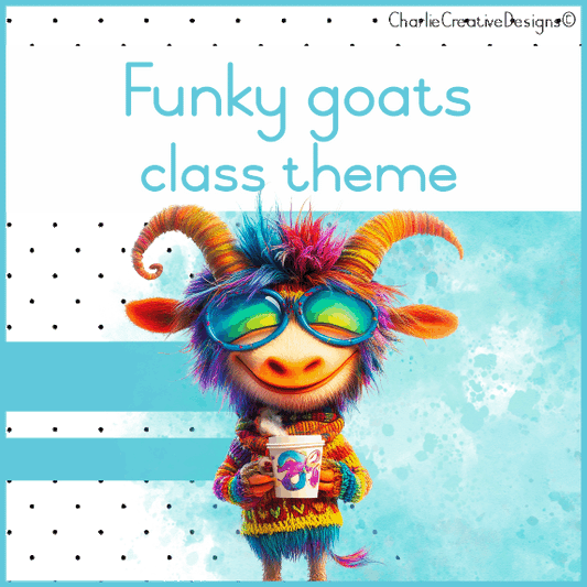 Funky goats classroom theme