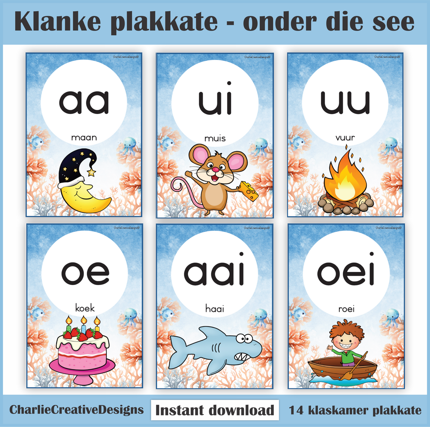 Klanke plakkate - Onder die see tema