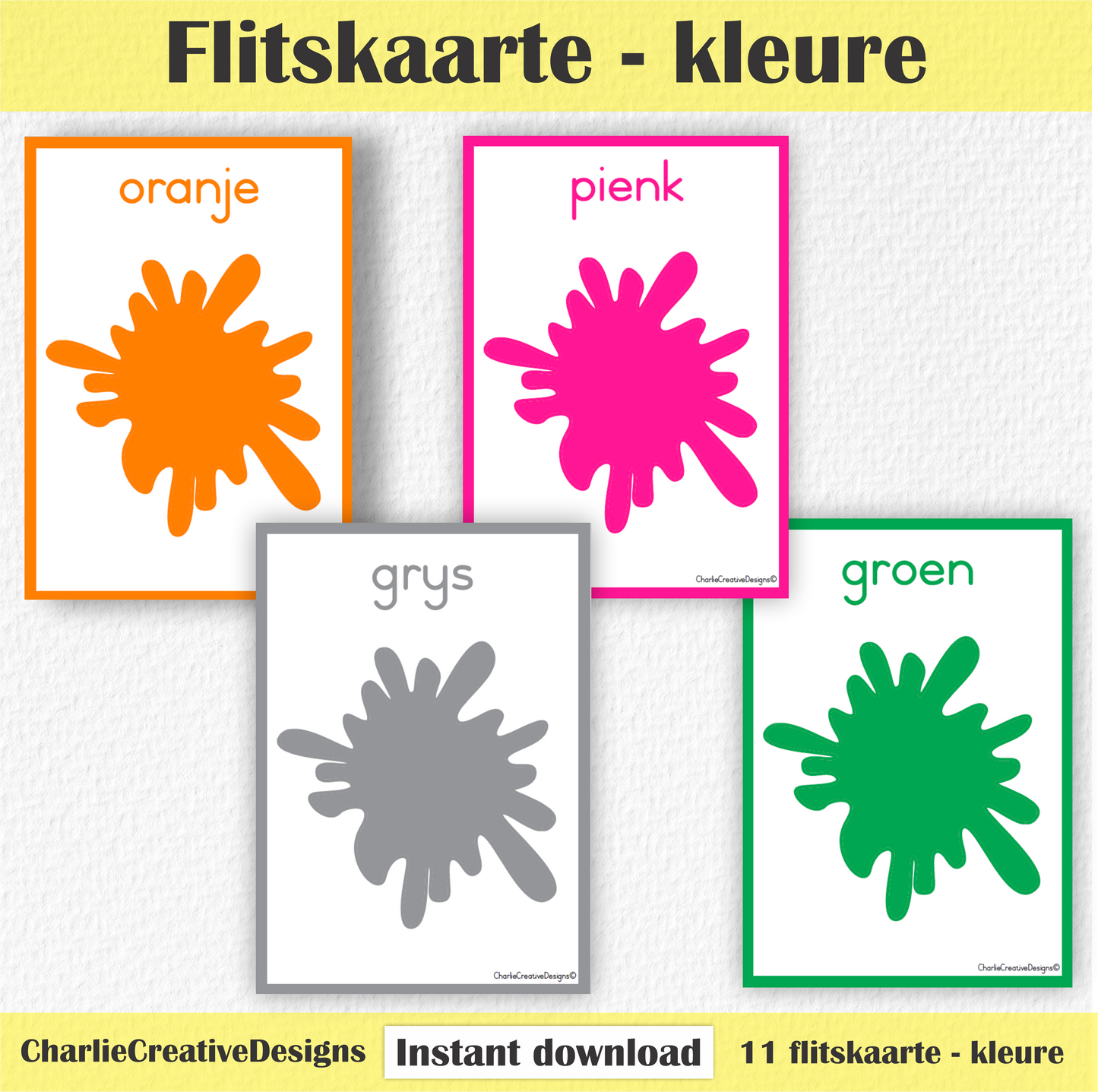 Flitskaarte - kleure