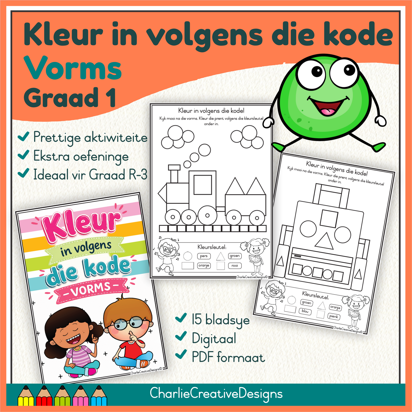 Kleur in volgens die kode - Vorm