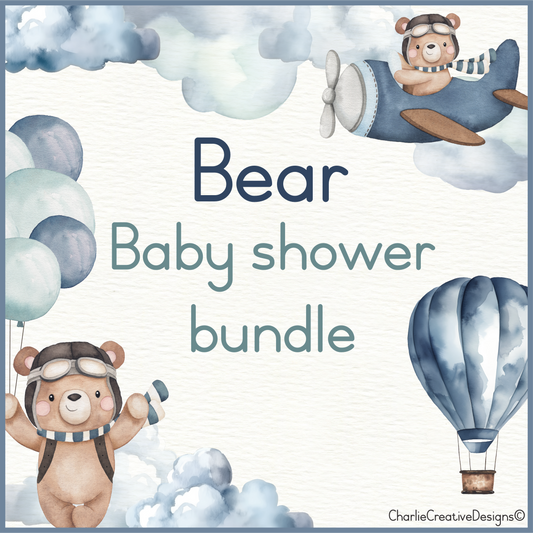 Bear baby shower bundle