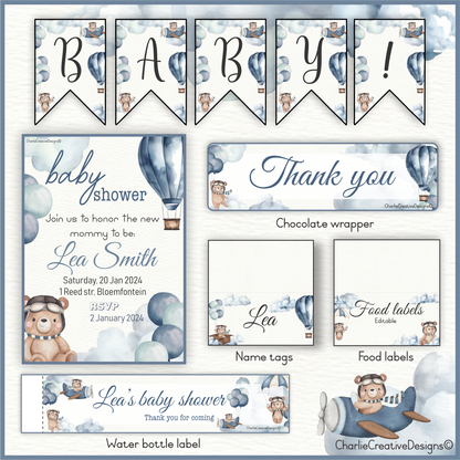 Bear baby shower bundle