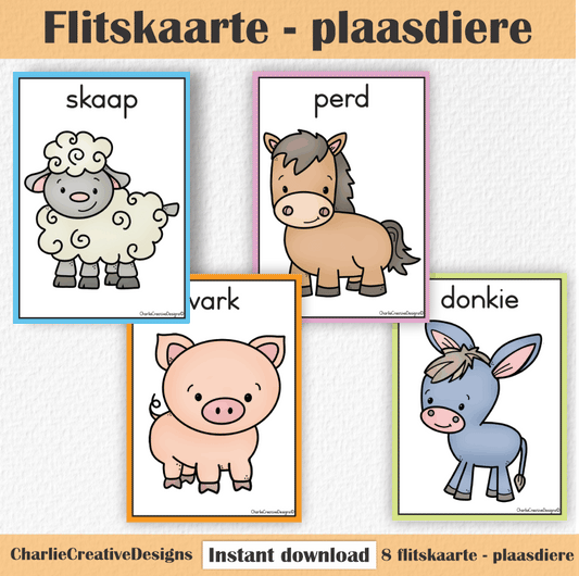 Flitskaarte - Plaasdiere