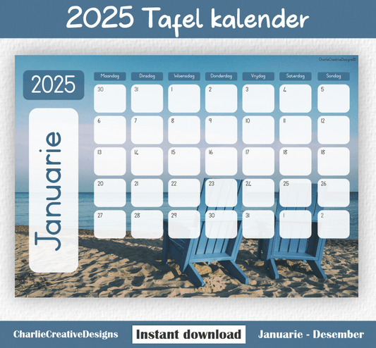 Strand kalender 2025