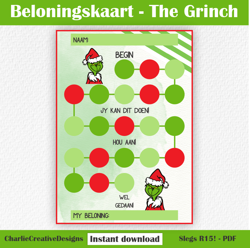 Beloningskaart - The Grinch