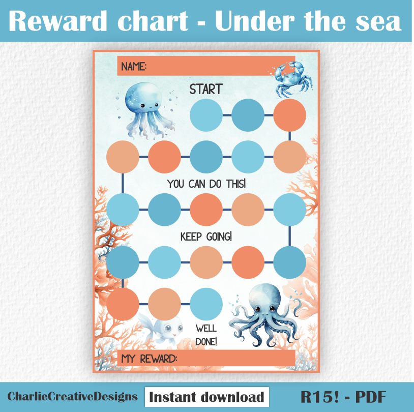 Reward chart - Under the sea