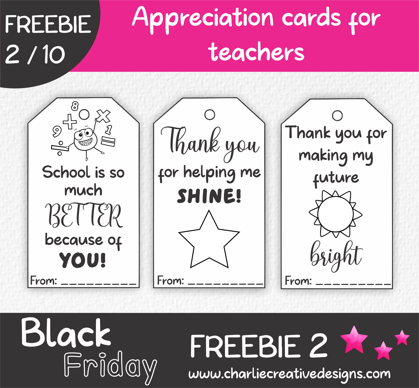 Appreciation cards for  teachers